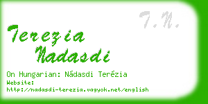 terezia nadasdi business card