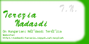 terezia nadasdi business card